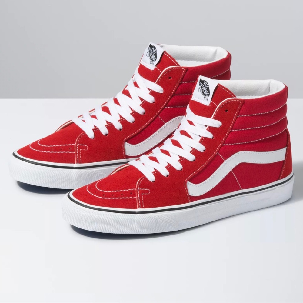 Vans Sk8-Hi Canvas Red/White Sneakers (MEN’S)